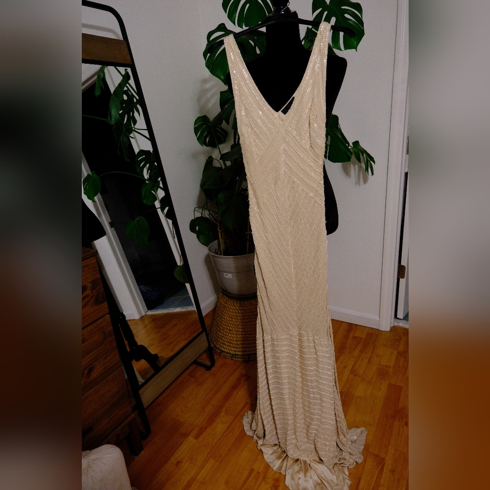 ✨️Beaded Cream Wedding Dress